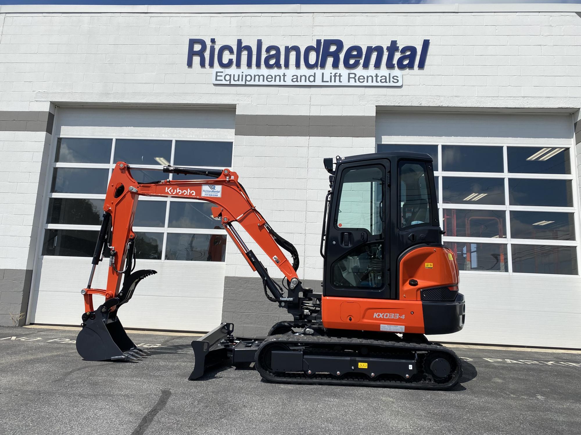 Mini Excavator Kubota KX0334 Richland Rental